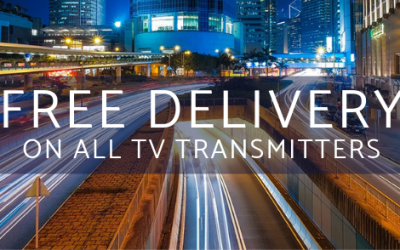 Free Delivery worldwide on all TV Transmitters.